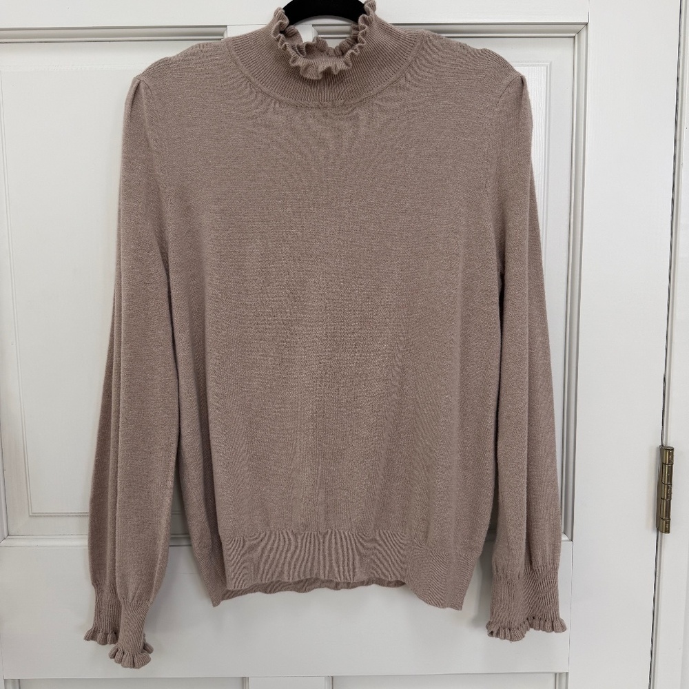 LOVE SCARLETT Sweater, Taupe/Beige, Size L